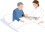 介護保険制度に基づくサービスの訪問看護イメージイラスト画像